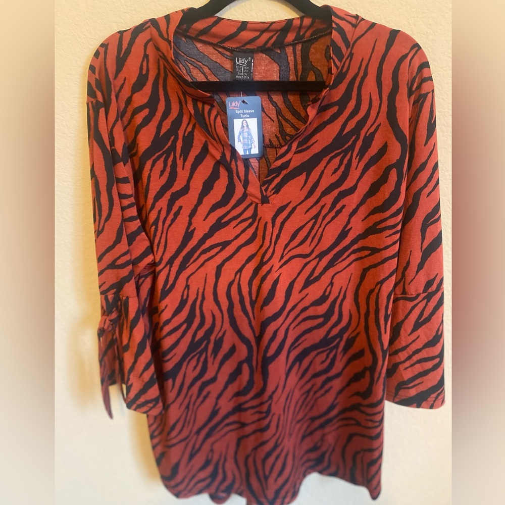 Split Sleeve Tunic Blouse